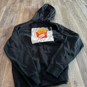 Nike Black Hoodie with Red and Yellow Logo
